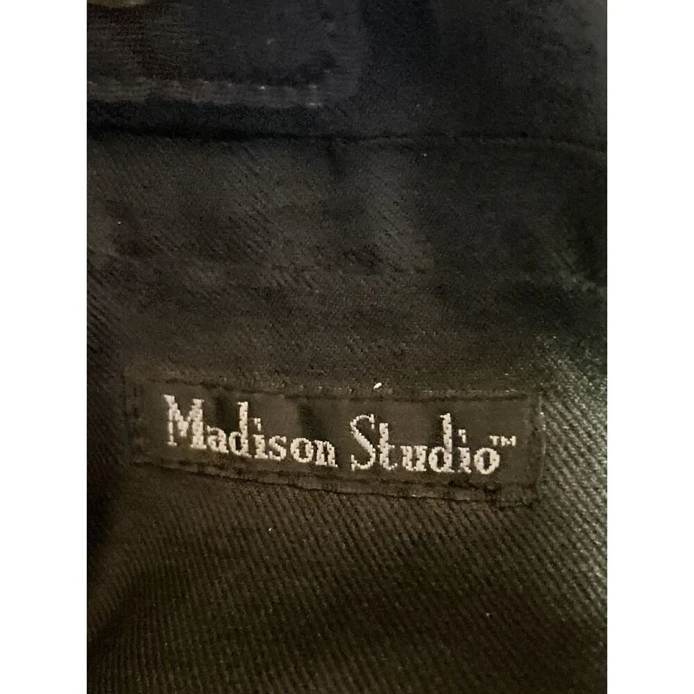 Black Tote Bag with Colorful Circle Buttons